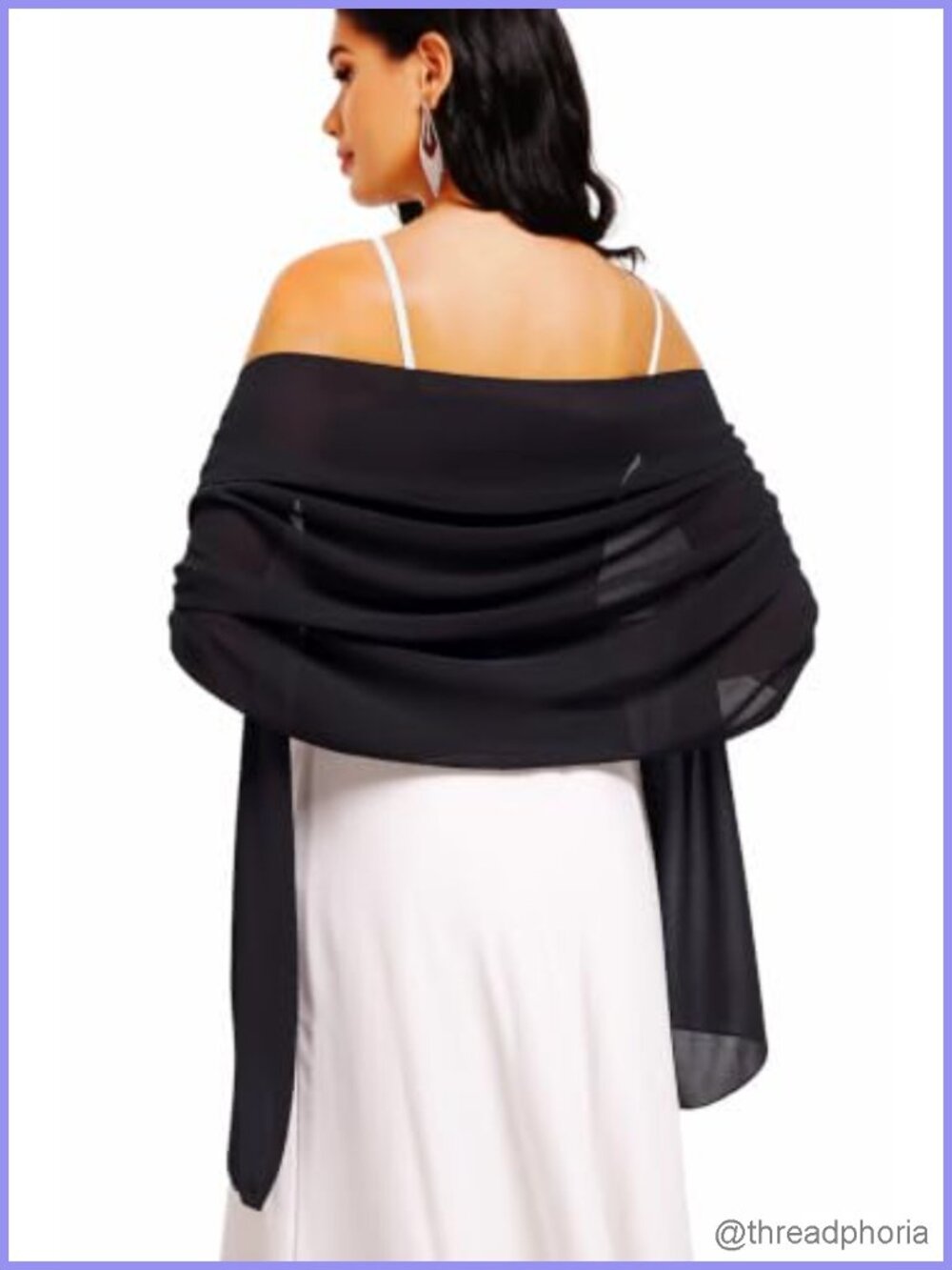 Chiffon Shawl Wrap Stole for Women Wedding Evening Formal